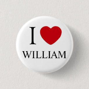 Macaron Rond 2,50 Cm J'aime l'insigne de William