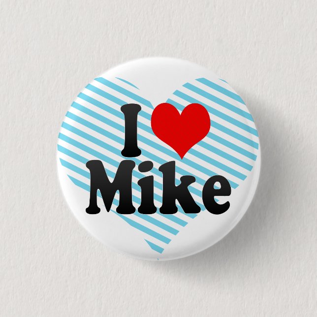 Macaron Rond 2,50 Cm J'aime Mike (Devant)