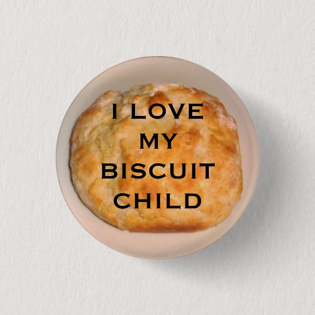 Macaron Rond 2,50 Cm J'aime mon enfant de biscuit (Devant)