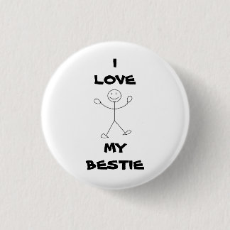 Macaron Rond 2,50 Cm J'aime mon Pin de Bestie