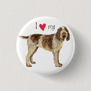 Macaron Rond 2,50 Cm J'aime mon Spinone Italiano