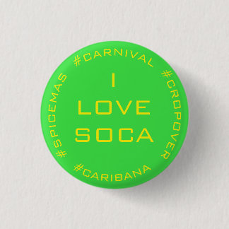 MACARON ROND 2,50 CM J'AIME SOCA CARNIVAL CARIBANA VERT JAUNE