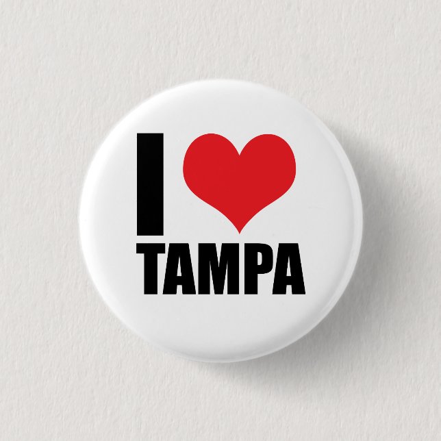Macaron Rond 2,50 Cm J'aime Tampa (Devant)