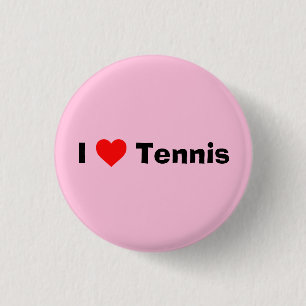 Macaron Rond 2,50 Cm J'aime Tennis Pastel Pink