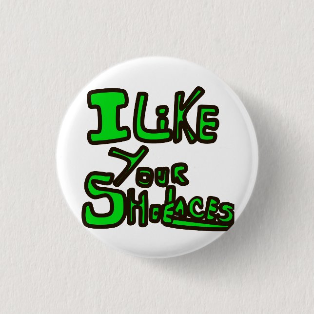 Macaron Rond 2,50 Cm J'aime votre bouton de dentelles (Devant)