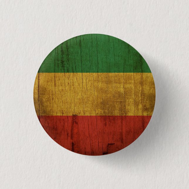 Macaron Rond 2,50 Cm Jamaïcain Love Jah Rastafari Reggae Rasta Button (Devant)
