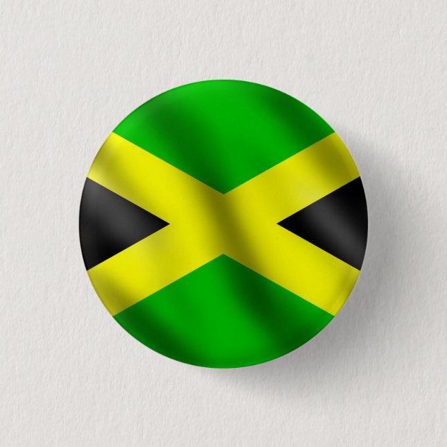 Macaron Rond 2,50 Cm Jamaïcain Love Jah Rastafari Reggae Rasta Button (Devant)