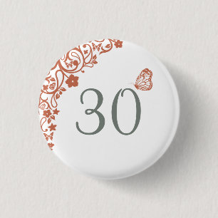 Macaron Rond 2,50 Cm Jardin de papillons en terre cuite numéro de scrip