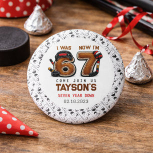 Macaron Rond 2,50 Cm J'avais 6 ans, maintenant j'ai 7 ans – Fête d'anni
