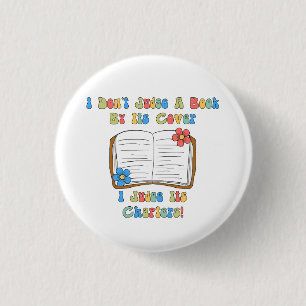 Macaron Rond 2,50 Cm Je ne juge pas un livre à sa couverture...bouton