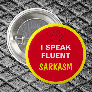 Macaron Rond 2,50 Cm Je parle fluent - SARKASM