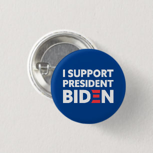 Macaron Rond 2,50 Cm Je soutiens le président Biden Couleur personnalis