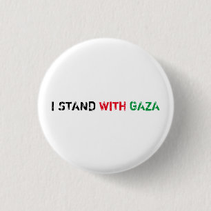 Macaron Rond 2,50 Cm Je suis avec Gaza en colère grunge texte blanc
