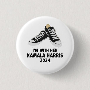 Macaron Rond 2,50 Cm Je suis avec sa Kamala Harris Soutien Kamala Harri