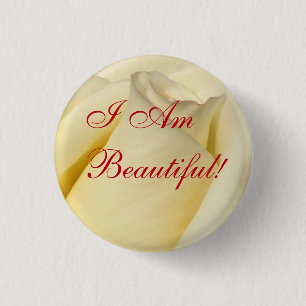 Macaron Rond 2,50 Cm Je Suis Belle !_ Bouton