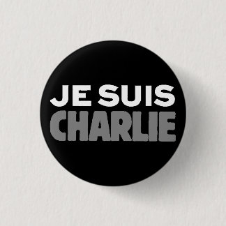 Macaron Rond 2,50 Cm Je Suis Charlie - je suis noir de Charlie