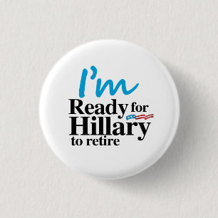Macaron Rond 2,50 Cm Je suis prêt pour que Hillary retire - .png