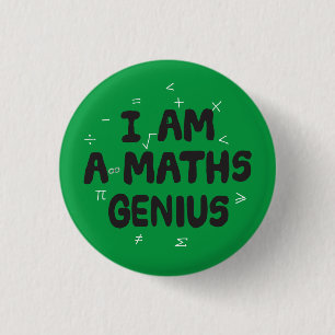 Macaron Rond 2,50 Cm Je suis un insigne de pin Math Genius
