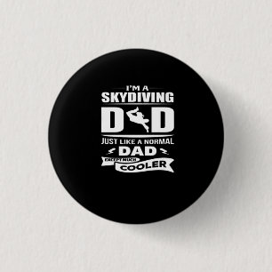 Macaron Rond 2,50 Cm Je Suis Un Papa Skydiving TShirt