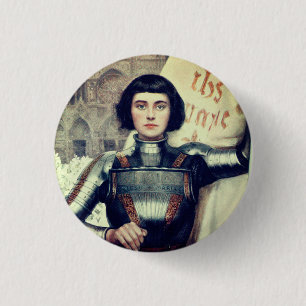 Macaron Rond 2,50 Cm Jeanne d'Arc (illustration Albert Lynch)