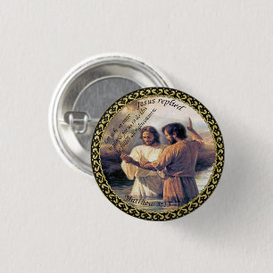Macaron Rond 2,50 Cm Jésus Christ Baptême image un
