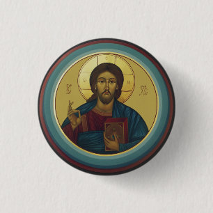 Macaron Rond 2,50 Cm Jésus-Christ Pantocrator