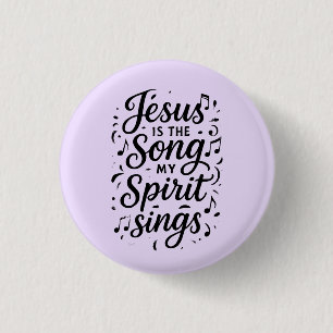 Macaron Rond 2,50 Cm Jésus est la Chanson