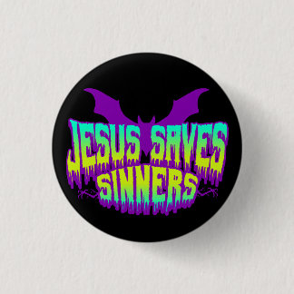 Macaron Rond 2,50 Cm Jesus Saves Goths Button