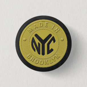 Macaron Rond 2,50 Cm Jeton du métro Brooklyn