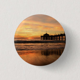 Macaron Rond 2,50 Cm Jetty Over Beach Sunset