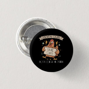 Macaron Rond 2,50 Cm Jeu de poulet Ne regardez pas le poulet