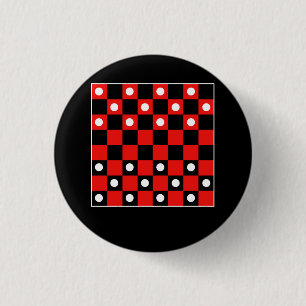 Macaron Rond 2,50 Cm Jeu de tableau de contrôle noir et rouge Hal