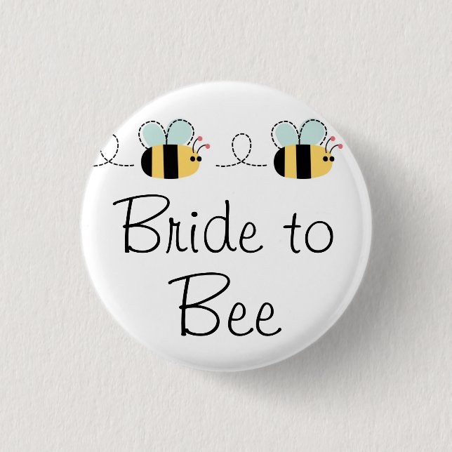 Macaron Rond 2,50 Cm Jeune mariée au bouton nuptiale mignon d'abeille (Devant)