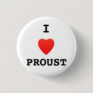 Macaron Rond 2,50 Cm "J'insigne de bouton aime Proust"