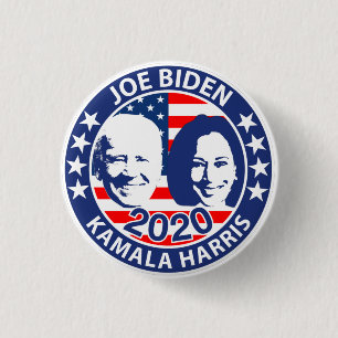 Macaron Rond 2,50 Cm Joe Biden et Kamala Harris 2020