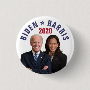 Macaron Rond 2,50 Cm Joe Biden Kamala Harris 2020 Vice-Photos du Prési