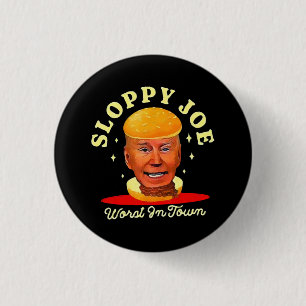 Macaron Rond 2,50 Cm Joe Biden Sloppy Anti Président