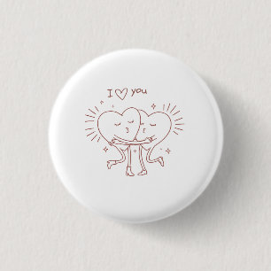 Macaron Rond 2,50 Cm Joli Accessoire en forme de Cœur d'Amour