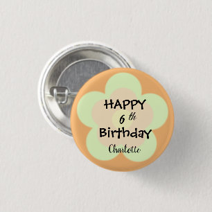 Macaron Rond 2,50 Cm Joli été Daisy fleur pétale dégradé Anniversaire