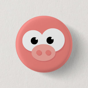 Macaron Rond 2,50 Cm Joli Petit Cochon De Cochon.