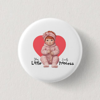 Macaron Rond 2,50 Cm Jolie Princesse Bébé