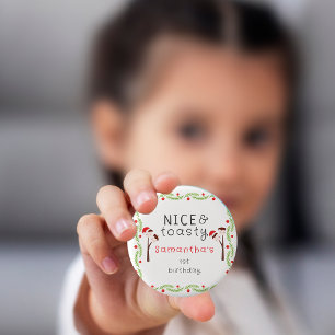 Macaron Rond 2,50 Cm Jolies guimauves S'mores pour enfants fête d'anniv