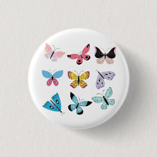 Macaron Rond 2,50 Cm Jolies papillons
