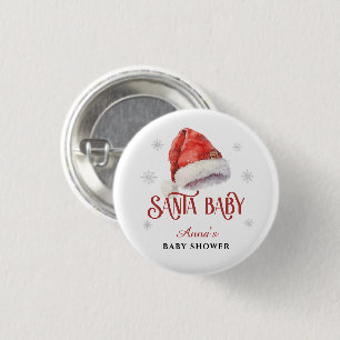 Macaron Rond 2,50 Cm Jolly Santa Hat Baby shower invité gardien cadeau