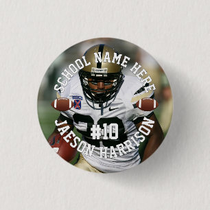Macaron Rond 2,50 Cm Joueur de football Ajouter un nom Numéro Équipe et