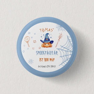 Macaron Rond 2,50 Cm Jour de Boo effrayant pour l'anniversaire d'un gar