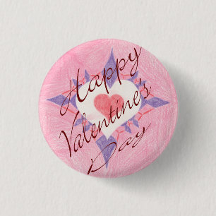 Macaron Rond 2,50 Cm Jour de la Saint Valentin