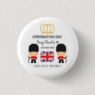 Macaron Rond 2,50 Cm Jour du couronnement 2023 King Charles III Personn