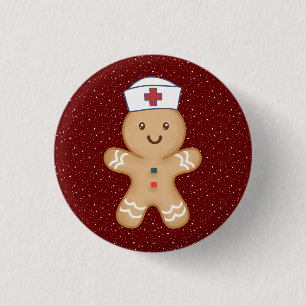 Macaron Rond 2,50 Cm Journée de l'infirmière féminine Maman appréciatio