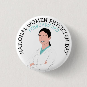 Macaron Rond 2,50 Cm Journée nationale des femmes médecins 3 février Bo